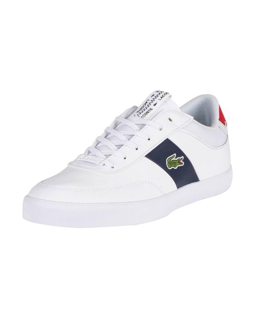 Lacoste White Court-master Leather And Synthetic Trainers for men