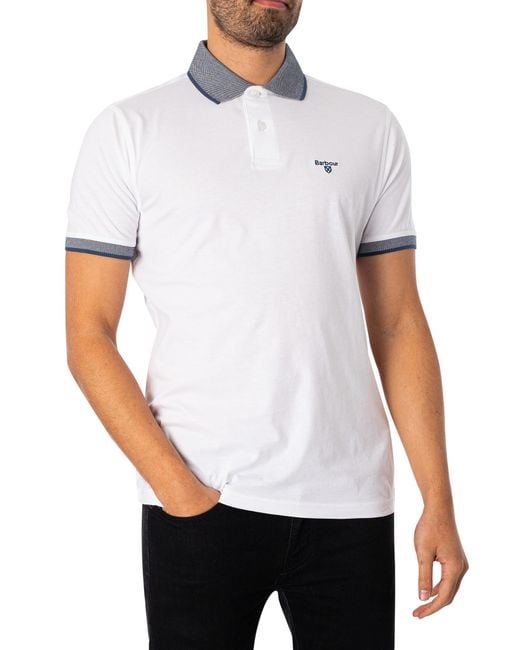 Barbour White Cornsay Polo Shirt for men