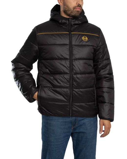 Sergio Tacchini Black Padova Puffer Jacket for men