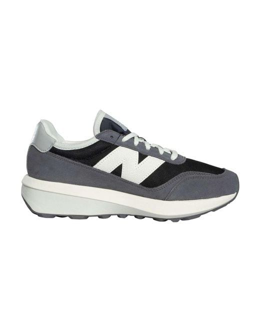 New Balance White 370 Suede Trainers for men