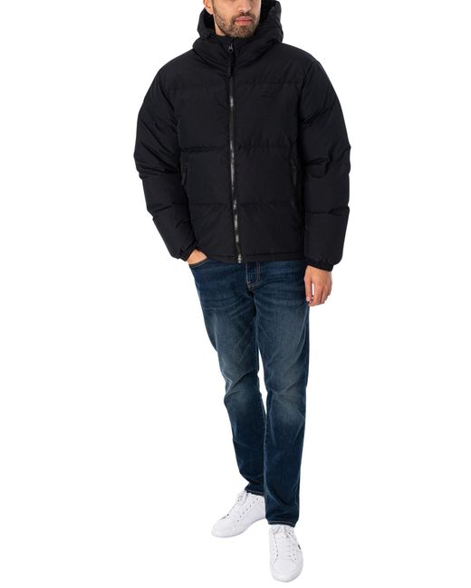 Lacoste Black Logo Puffer Jacket for men
