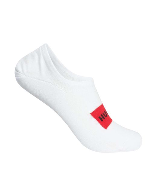 HUGO White 3 Pack Label Low Cut Socks for men