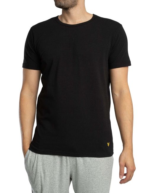 Lyle & Scott Black Basic 3 Pack T-shirt for men