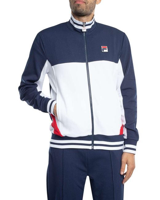 Fila Blue Tiebreaker Funnel Neck Track Jacket for men