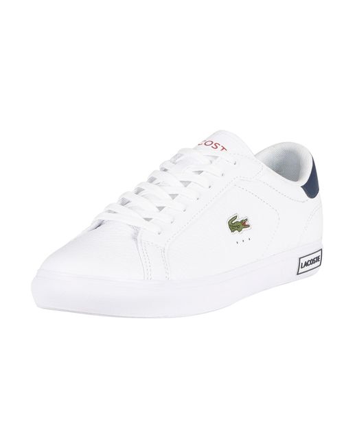 Lacoste White Powercourt 0721 2 Sma Leather Trainers for men