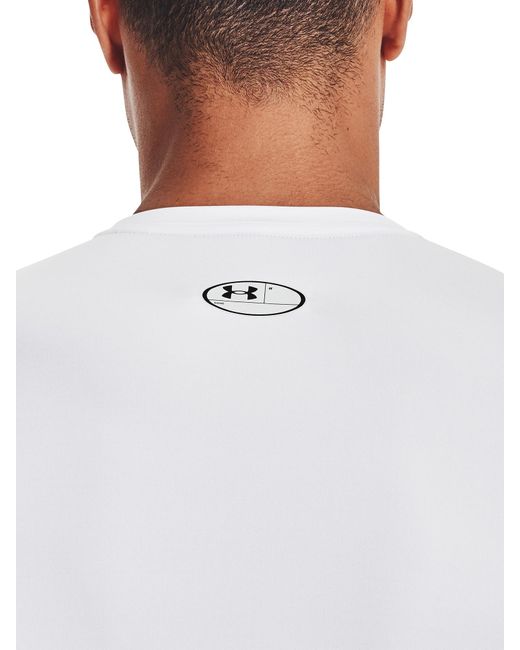 Under Armour White Heatgear Armour Compression Long-sleeve Shirt for men