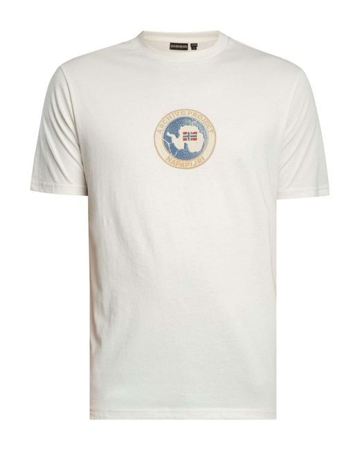 Napapijri White Phos Relaxed T-shirt for men