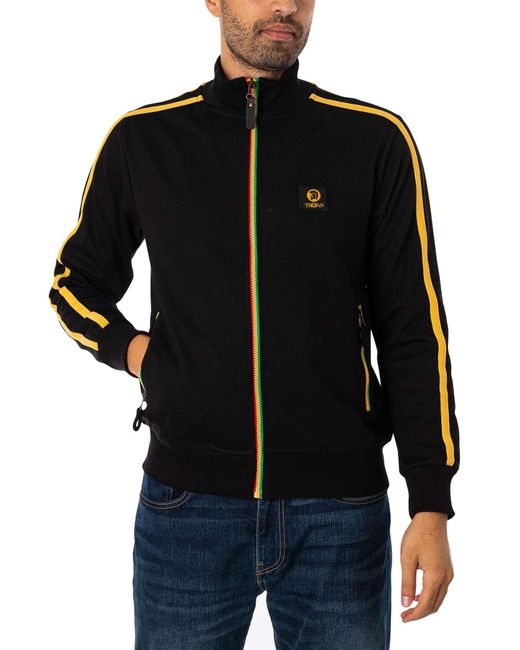 Trojan Black Contrast Track Jacket for men