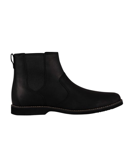 Timberland Black Woodhull Leather Chelsea Boots for men