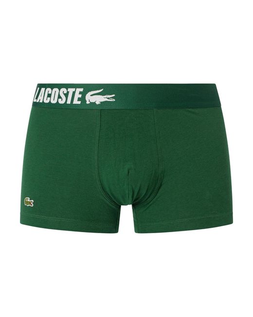 Lacoste Green 3 Pack Trunks for men