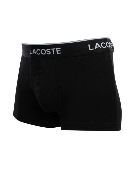 Lacoste Black 3 Pack Trunks for men