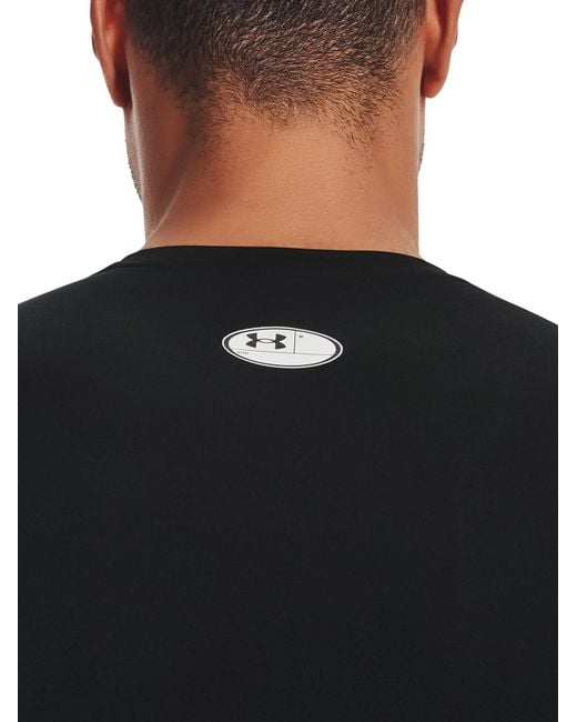 Under Armour Black Heatgear Baselayer Long Sleeved Top for men