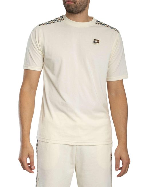 Aquascutum White Insert Lamina T-Shirt for men