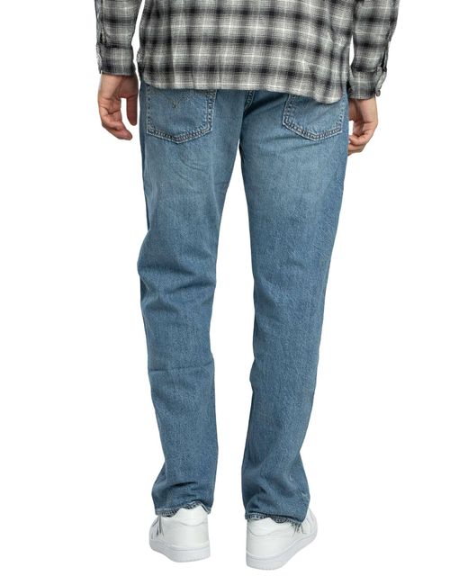 Levi's Blue 555 Relaxed Straight Jeans for men