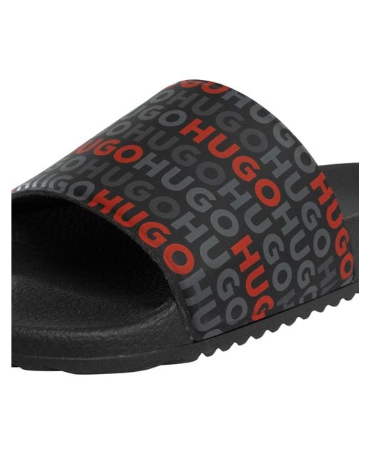 HUGO Brown Timein Sliders for men