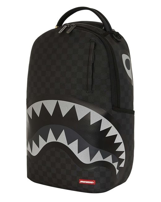 Sprayground Black 20l Lights Out Shark In Paris Backpack for men