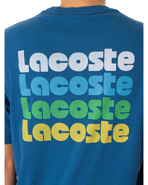 Lacoste Blue Brand Chest Logo T-shirt for men