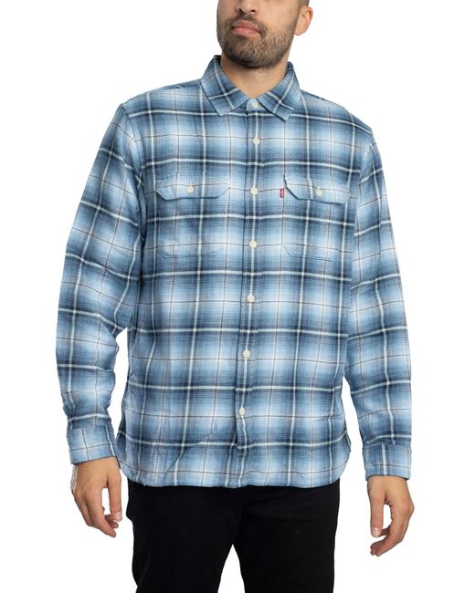 Levi's Blue Relaxed Jackson Worker Shirt for men