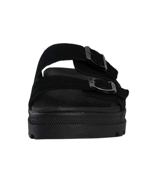 Palladium Black Dunelite Riviera Suede Sandals for men