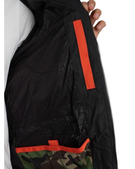 Superdry Black Expedition Puffer Parka Jacket for men