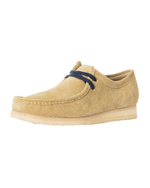 Clarks Natural Wallabee Suede Shoes for men
