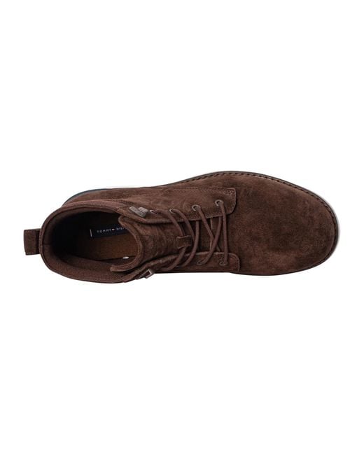 Tommy Hilfiger Brown Corporate Outdoor Suede Boots for men