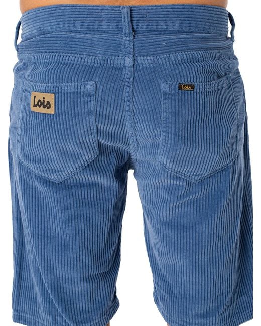 Lois Blue Jumbo Cord Shorts for men