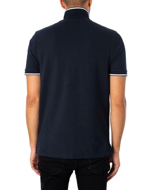 Lyle & Scott Blue Tipped Polo Shirt for men