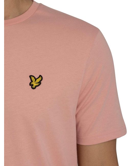 Lyle & Scott Pink Logo Plain T-shirt for men