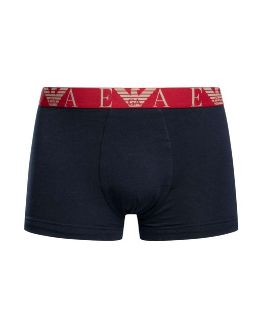Emporio Armani Blue 3 Pack Trunks for men