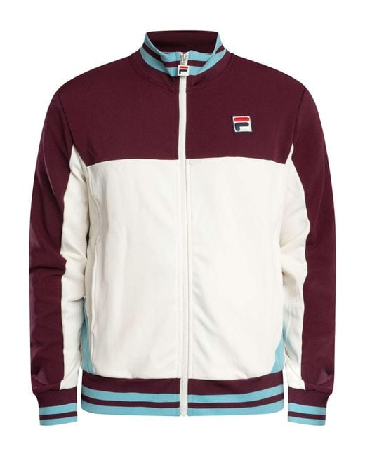 Fila Red Tiebreaker Funnel Neck Track Jacket for men