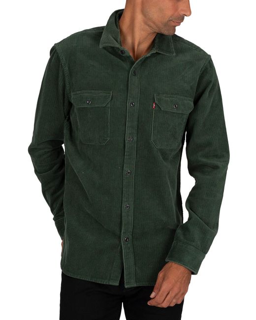 Levi's Levi's Jackson Worker Python Green Corduroy Shirt for men
