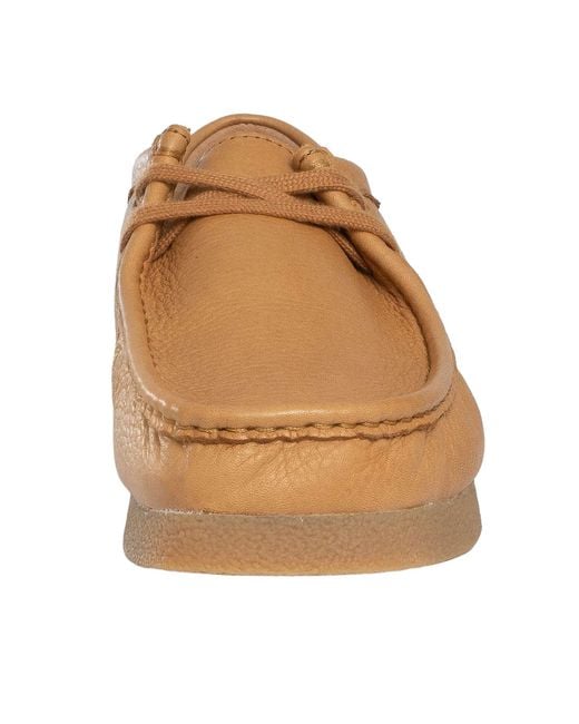 Clarks Brown Wallabee Evo Leather Trainers for men