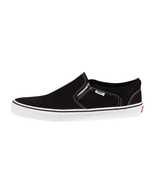 Vans Black Asher Canvas Trainers for men