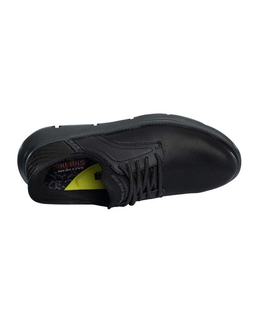 Skechers Black Garza Carlyn Leather Trainers for men