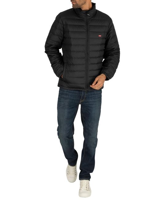 levi's black puffer jacket