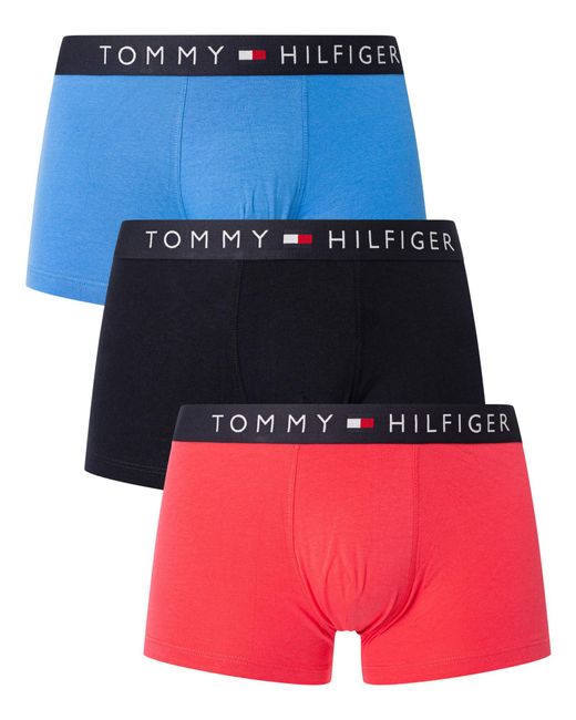 Tommy Hilfiger Blue 3 Pack Original Trunks for men