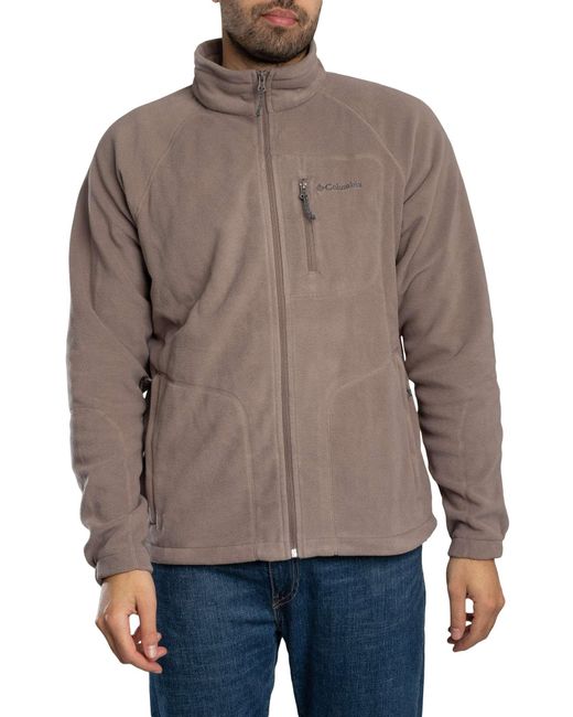 Columbia Gray Fast Trek Zip Fleece for men