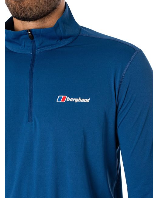 Berghaus Blue Wayside Longsleeved Tech T-shirt for men