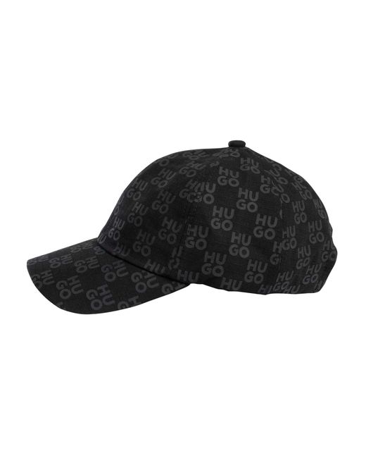 HUGO Black Jake Pattern Cap for men