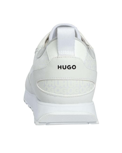 HUGO White Icelin Runner Trainers for men