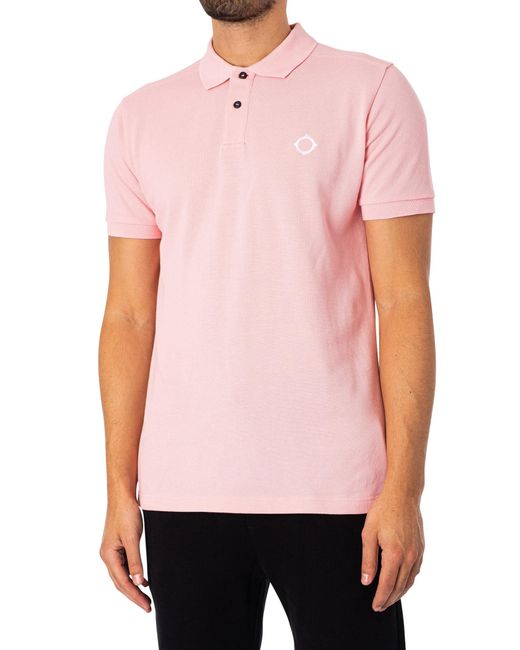 Ma Strum Pink Pique Polo Shirt for men