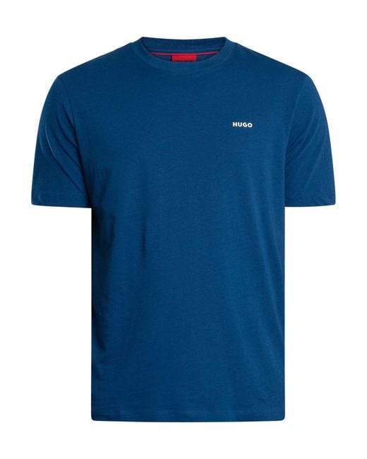 HUGO Blue Dero222 Logo T-shirt for men