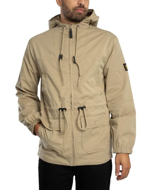 Trojan Natural Twill Badged Parka Jacket for men