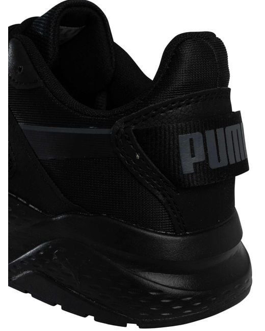 PUMA Black Anzarun Grid Trainers for men