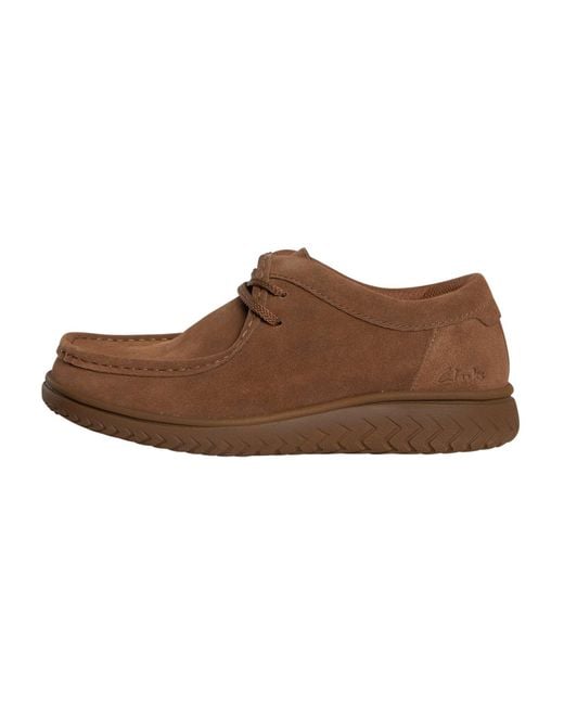 Clarks Brown Relaxlite Low Suede Shoes for men