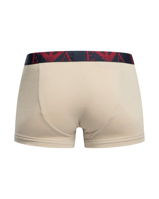 Emporio Armani Blue 3 Pack Trunks for men