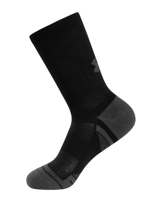 Under Armour Black 3 Pack Performance Tech Crew Socks for men