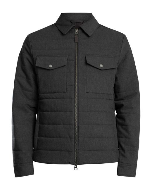 Gant Gray Insulated Flannel Jacket for men