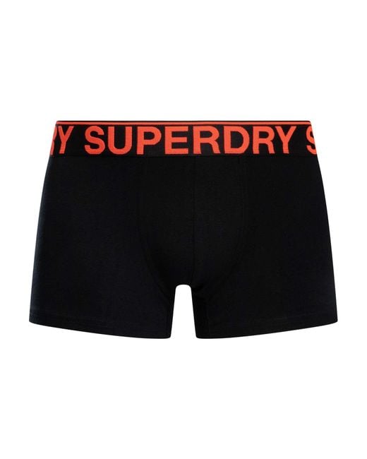 Superdry Black 3 Pack Trunks for men